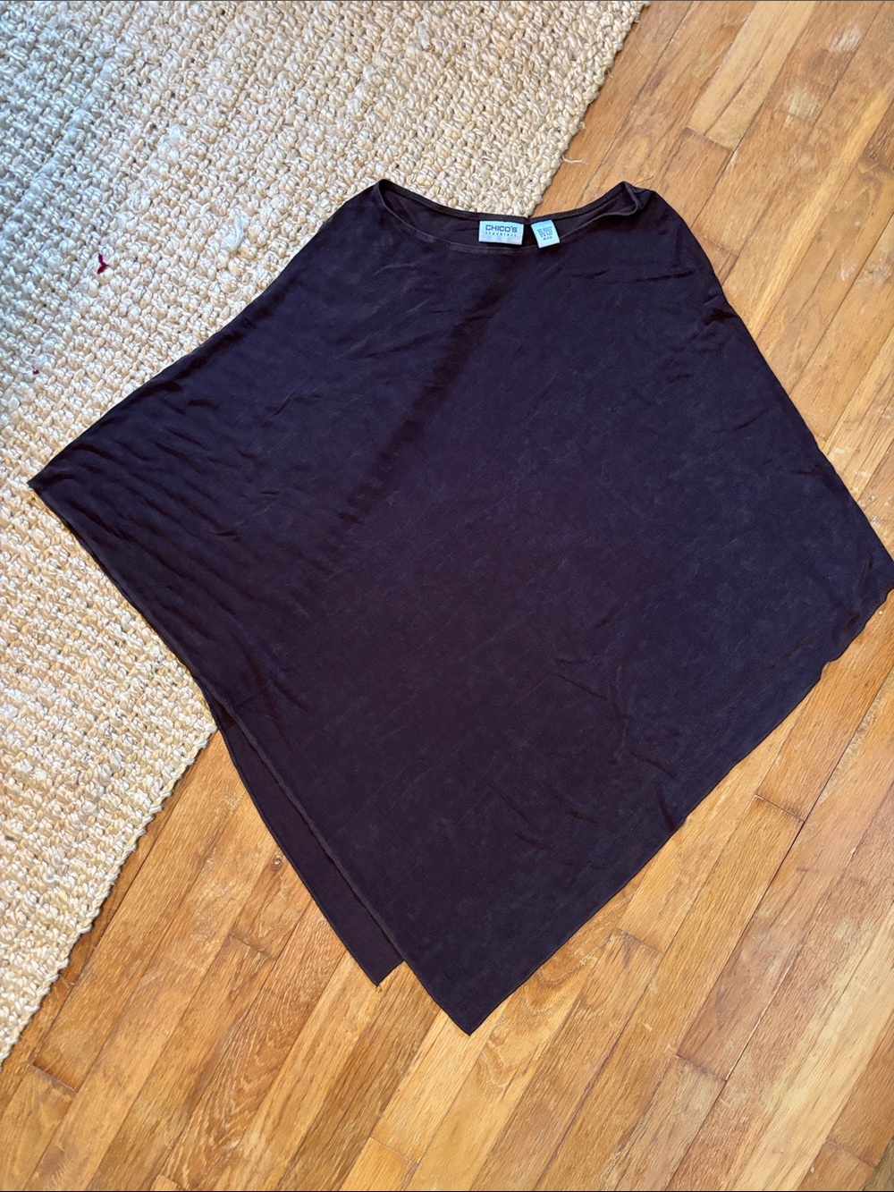 Chico’s Travelers Deep chocolate brown Poncho